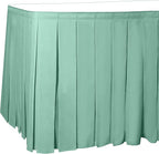 Ultimate Textile Pleat Polyester Fabric Table Skirt - Machine Washable Flame Resistant with Clips for Events, Weddings & Trade Shows, Cut & Sewn in Paterson, NJ - Mint, 21' Box Pleat