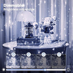 2 Pack 16.4 Ft. Battery Operated Outdoor String Lights with Remote & Timer, LED Cool White Fairy Lights, Waterproof Twinkle Lights for Bedroom, Dorm, Mason Jar, Wedding, Party, Christmas
