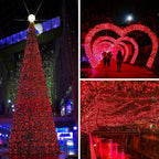 66Ft 200LED Fairy Lights Plug in, Waterproof String Lights Outdoor & Indoor 8 Modes with Timer, Valentines Light Bedroom Decor, Twinkle Light for Girl's Room Garden Christmas Decorations (Red)