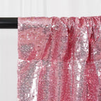 SquarePie Sequin Backdrop Curtain Not See Through Thick Glitter Background for Party 8FT x 8FT Fuchsia Pink