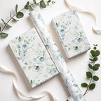 WRAPAHOLIC Eucalyptus Leaves Wrapping Paper Roll - Mini Roll - 17 Inch x 33 Feet - Eucalyptus Greenery Wrapping Paper Perfect for Birthday, Wedding, Bridal Shower