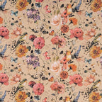 RUSPEPA Floral Wrapping Paper Bouquet for Women, 17 in x 16.4 ft, Mini Roll, Blooming with Bird and Butterfly Design, Kraft Wrapping Paper Roll for Spring, Birthday and Baby Shower