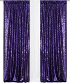 Eternal Beauty Sequin Backdrop Curtains, 3x7 Ft-2 Panels Purple Back Drop for Shimmer Photography Party Wedding Birthday Decor