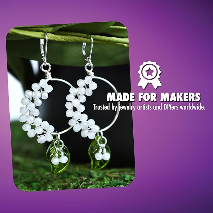 Artistic Wire, 26 Gauge Silver Plated Tarnish Resistant Colored Copper Craft Wire, Silver Blue, 30 yd