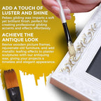 Pebeo Gilding Wax 30ml – Empire Gold Gilding Wax for Crafting, Antiquing Wax for Crafts and Professional Finish – Gilding Wax for Wood, Metal, and More Bundled with Moshify Application Brushes