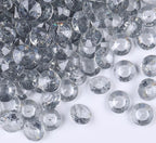 1000pcs/ Pack Wedding Table Acrylic Diamond Scatter Crystals Confetti Acrylic Gems Vase Fillers Rhinestones for Wedding, Bridal Shower, Vase Beads Decorations (10mm, Gray)