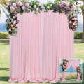 Pink Backdrop Curtain for Parties Rod Pocket Pink Curtains Photography Backdrop Drapes Privacy Fabric Decoration for Birthday Party Wedding Baby Shower Home Decor, 5ft x 8ft, 2 Panels