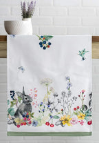 Maison d' Hermine Table Runner 100% Cotton Double Layer Table Runners 72 inches Long Decorative for Home Kitchen Dining Party Baby Shower Wedding Bridal Shower Spring Summer (Printemps, 14.50" x 72")