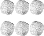 Handmade White Round Mesh Napkin Rings Holder for Dinning Table Parties Everyday, Set of 12