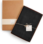 Cotton Linen Dinner Napkins Set of 4 – Hemstitch Black Cloth Dinner Napkins 20x20 Inch –Washable Fabric for Dining, Fall, Halloween, Thanksgiving, Summer, Wedding, Everyday Décor–Serena