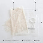 2 Pack Ivory Lace Table Runners 14x120 inch Rectangular Wedding Table Runner Chic Embroidered Chic Table Cloths for Wedding Party Romantic Decorations