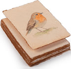 Wanderings Handmade Antique Deckle Edge Blank Cards - 4"x6" Package of 50 - Mixed Media Cards for Announcements Invitations Crafts - Thick Deckled Edge Paper 150 GSM Recycled Paper