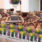 20 Bundles Artificial Flowers Outdoor No Fade UV Resistant Fake Plastic Flowers Faux Plants for Garden Patio Porch Window Box Home Wedding Farmhouse Hanging Décor