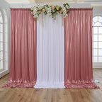 10x10ft Thick Rose Gold Glitter Backdrop Curtain Panels for Parties, Wrinkle Free Sequin Sparking Photo Backdrop Drapes, 2 Panels 5x10ft Shimmer Back Drop Cloth for Wedding Birthday Photography