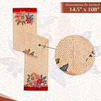 Maison d' Hermine Table Runner 100% Cotton Double Layer Table Runners 108 inches Long for Thanksgiving Christmas Decorations Home Kitchen Dining Party Wedding (Kalahari, 14.5" x 108")