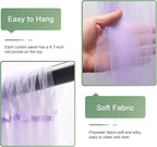 Tulle Backdrop Curtain with Lights String 10FT X 10FT Lavender Sheer Tulle Backdrop Curtains for Wedding Birthday Party Reception Photo Booth Background Decorations (2 Panels 5x10FT)