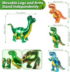 Dinosaur Party Decorations, Dinosaur Birthday Party Supplies for Kids Include Dino Foil Balloons, HAPPY BIRTHDAY Banner, Cake Toppers, Plates, Napkins, Curtains & Customized Tablecloth