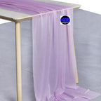 MDS 2 Pack 10ft Chiffon Table Runner 29 x 120 Inches Sheer Wedding Runner Romantic Rustic Table Runner for Wedding Decorations, Birthday Parties, Bridal Shower Party Arch Decor - Orchid