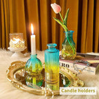 Glass Bud Vases in Bulk Set of 30 Pcs,Small Glass Vases for Flowers as Wedding Centerpieces for Tables,Clear Flower Vases Suitble for Wedding Decorations,Home Decor (Yellow Green, 30 pcs)
