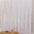 Poise3EHome 5FT x 7FT Iridescent Sequin Photography Backdrop Curtain for Party Decoration