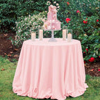 10 Pack Pink Round Tablecloths - 90 Inch, Polyester Table Cover, Stain and Wrinkle Resistant Washable Fabric, Perfect for Wedding Banquet Parties