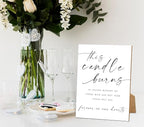 Funeral Sign, 8x11 White Minimalist Style Loss of Loved One Memorial Sign, In Loving Memory Sign, Funeral Decorations, Wedding Table Decor, Memorial Gifts For Loss of Loved One, Bereavement Gifts -9