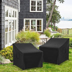 Outdoor Swivel Chair Covers Waterproof, Outdoor Rocking Chair Covers 2 Pack, Patio Chair Covers for Outdoor Furniture Fits up to 31.5W x 33.5D x 36H inches, Black