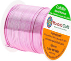 Mandala Crafts 22 Gauge Anodized Aluminum Craft Wire for Jewelry Making - 100 FT Colored Flexible Pink Wire - Bendable for Bonsai Armature Crafting Sculpting