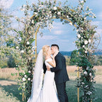 Open Arch Backdrop Stand,Double Arch Frame U Shaped Wedding Arches for Wedding Ceremony Birthday Party Bridal Baby Shower Photo Booth Garden Floral Balloon Arch Decoration