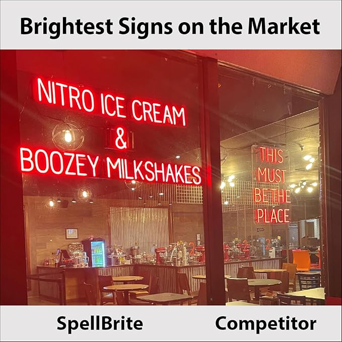 SpellBrite GROWLERS Sign | Beer-Related Sign with Neon Look, Green LED Light Source | 33.0" x 6.3"