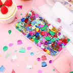MARFOREVER Happy Birthday Glitter Confetti, Birthday Party Metallic Foil Table Confetti Multicolor Cake Balloon Sprinkles Table Centerpiece for Baby Shower Party Decorations