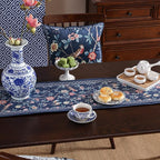 patdrea Vintage Chinoiserie Floral Table Runner Farmhouse for Home Kitchen Dining Decor Parties Family Dinners 12"*71"