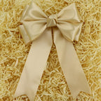 Champagne Solid Satin Ribbon 2 Inch 25 Yards Solid Polyester Fabric Ribbon for Gift Wrapping Wedding Christmas Baby Shower Birthday Party Decoration Handmade Immortal Flower Craft