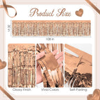 2 Pack Rose Gold Table Skirts, 29x108" Metallic Foil Tinsel Fringe Table Skirts for Rectangle Tables Streamer Curtains Backdrop, Party Decorations for Birthdays Weddings Holidays