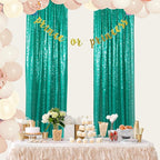 ShinyBeauty 2PCS 4x7FT Green Sequin Backdrops | Sparkle & Shimmer Photo Background for Christmas Parties, Weddings, Events | Elegant & Durable Photography Backdrop