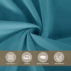 sancua Square Tablecloths 54x54 Inch, 2 Pack - Teal Fabric Table Cloth for Square or Round Tables, Washable Polyester Table Cover for Dinner, Holiday Party, Decorative Display Tables
