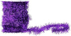 Mandala Crafts Purple Tinsel Garland - Thin Metallic Foil Glitter Mini Garland for Christmas Tree, Party, Wedding Decor, and Holiday Decorations