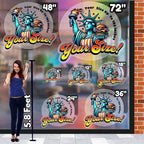 Custom High Static Window Cling ║ Your Logo or Design We Print Your Static Cling ║ Waterproof School Storefront Home ║ Perfect for Installing on Windows in Less Than a Minute.