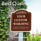 Custom Decorative Metal Outdoor Sign - Personalized Aluminum, Custom Driveway Waterproof Sign Made In USA, 12x12 Design Red Brick