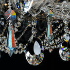 24 Pcs Chandelier Crystal Replacement 38 mm Teardrop & Icicle Crystal Prisms Hanging Gems Parts for Lamps and Chandeliers Suncatcher Christmas Tree Windows Home Decor (Clear)