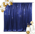 SquarePie Sequin Backdrop Less Transparent Photography Background Sparkly Curtain for Wedding Patry 10FT x 10FT Navy Blue