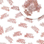 Rose Gold Happy Birthday Confetti for Tables Glitter Birthday Party Decorations Table Scatters for Girls/Adult Women Party Supplies 100PC