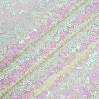Eternal Beauty White Iridescent Sequin Backdrop, 4x7 Ft Glitter Background Curtains for Shimmer Photography Party Wedding Birthday Back Drop Decor