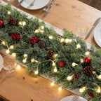 Christmas Cedar Garland - 6ft Artificial Cedar Garland Faux Lush Green Fake Pine Needles for Fireplace,Table,Window,Stairs,Mante,Holiday Indoor Outdoor Xmas Decor(2PCS)