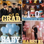 Pooqla LED Marquee Letter Lights, Warm White and Cool White Decorative Lighted Letters, Light Up Alphabet Letters for Boys Girls, Party, Wedding, Bar, Night Light, Birthday Decoration, Letter I