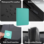 1000+ Pockets Trading Card Binder, Premium 16 Pocket Card Binder, Ringless Side Loading Collection Album Holder Folders for MTG, TCG, Game Cards & Sports Cards (Blue)