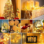 pozzolanas 24 Pack Warm White Battery Operated String Lights - 7ft Waterproof Fairy Lights with 20 LEDs for Home, Mason Jar, Party, Wedding, Halloween, Christmas Decorations