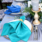 Aneco 12 Pieces Satin Napkins Soft Dinner Napkins Multicolor Square Weddings Table Napkins 17 x 17 Inches for Restaurant Weddings Party Dinner Decoration (Rainbow)