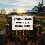 Personalized Metal Sign Custom with Photo Text Logo for Outdoor Yard Garden Home Business Wedding Wall Decor Street Sign Style (Horizontal)