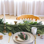 MAKHOT 1-Piece 5.6Ft Artificial Pine Needle Garland, Real Touch Winter Pine Garland, Faux Christmas Garland for Table, Mantle, Wall, Indoor, Outdoor Christmas Decorations
